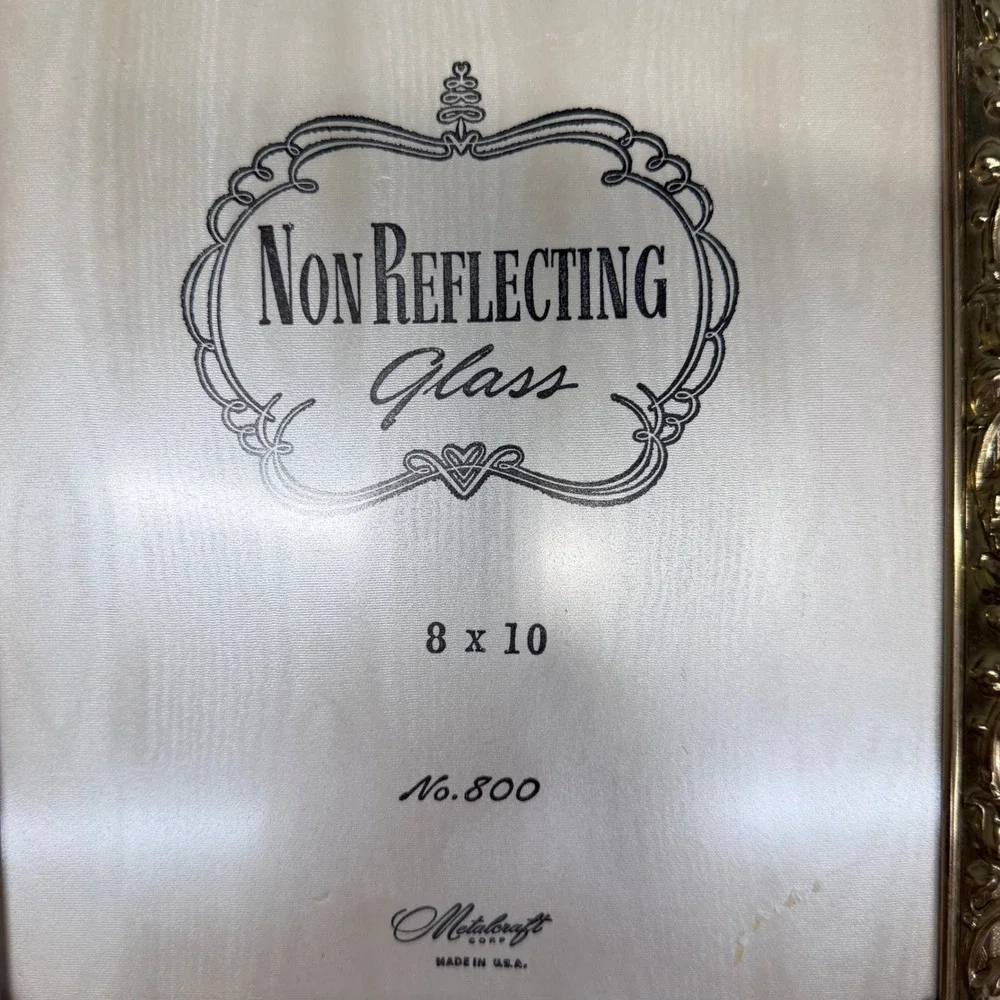 Vintage Metalcraft Silver Filigree Wall Picture Frame 8x10 Ornate Hanging Frame